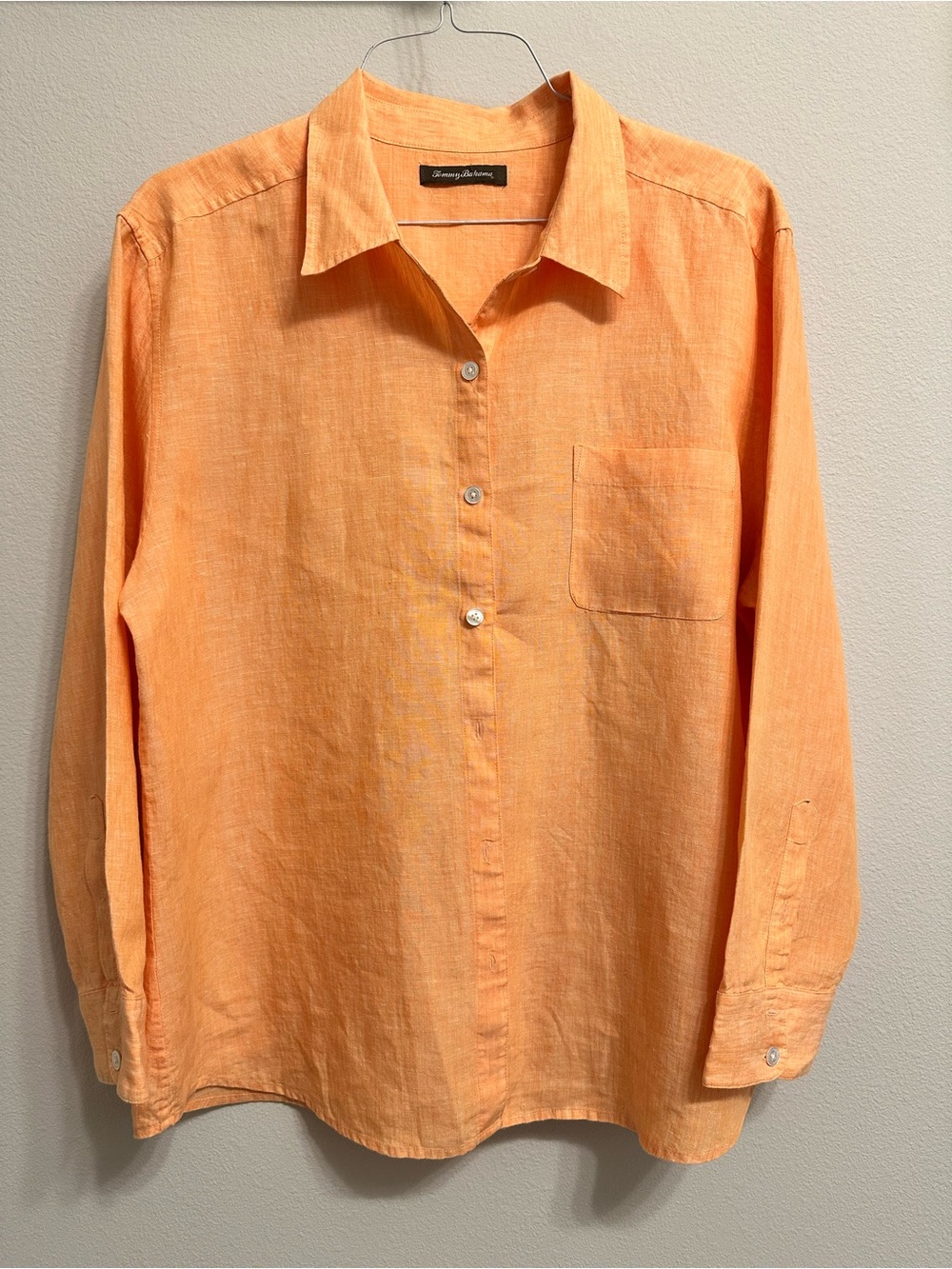 Tommy Bahama Orange Linen Button-Down Shirt size XL-XXL